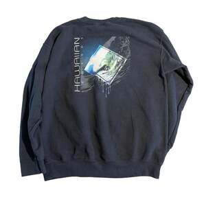 Gildan Hawaiian Legends Sweatshirt Size L Black Heavyweight Blend